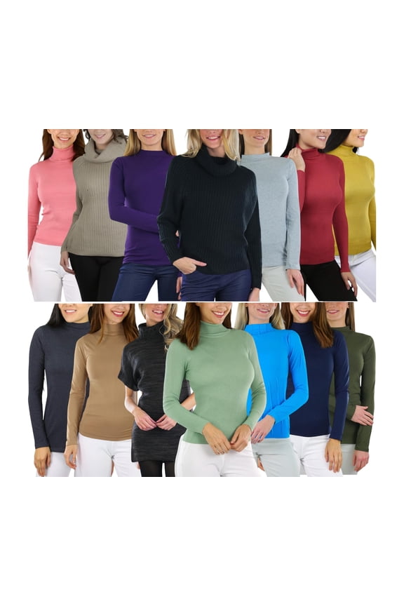 Women's Single Randomly Selected Mock Neck Sweater - Large