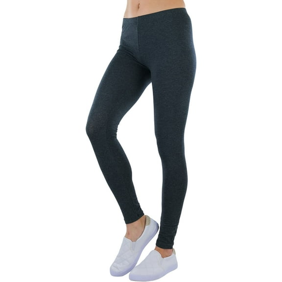 ToBeInStyle Women's Skinny Fit Cotton Full Length Leggings Tights - Regular and Plus Sizes