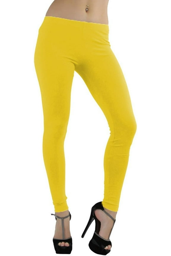 Women's Skinny Fit Cotton Full Length Leggings Tights - Regular and Plus Sizes