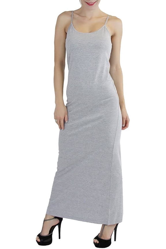 Women's Sleeveless Maxi-Dress with Adjustable Spaghetti Straps