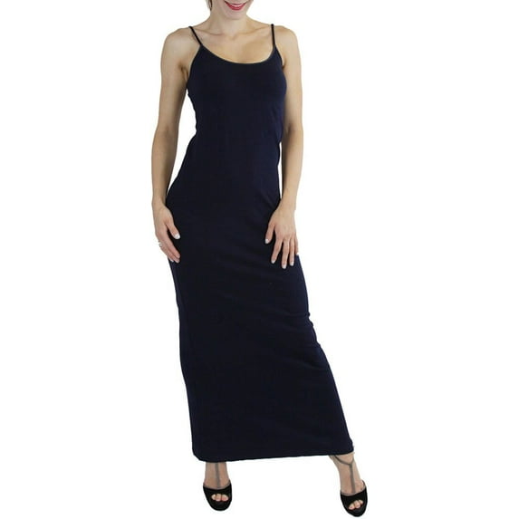 ToBeInStyle Women's Sleeveless Maxi-Dress with Adjustable Spaghetti Straps