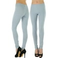 thumbnail image 1 of ToBeInStyle Women's Soft Knit Yoga Cotton Skinny Fit Full Length Leggings, 1 of 6