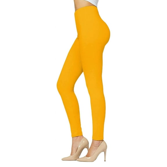 ToBeInStyle Women's Soft Knit Yoga Cotton Skinny Fit Full Length Leggings