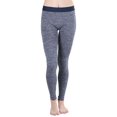 thumbnail image 1 of ToBeInStyle Women's Solid Waistband Space Dye Workout Leggings - Medium - Navy, 1 of 4