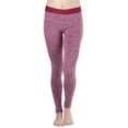 thumbnail image 1 of ToBeInStyle Women's Solid Waistband Space Dye Workout Leggings - Small - Burgundy, 1 of 5