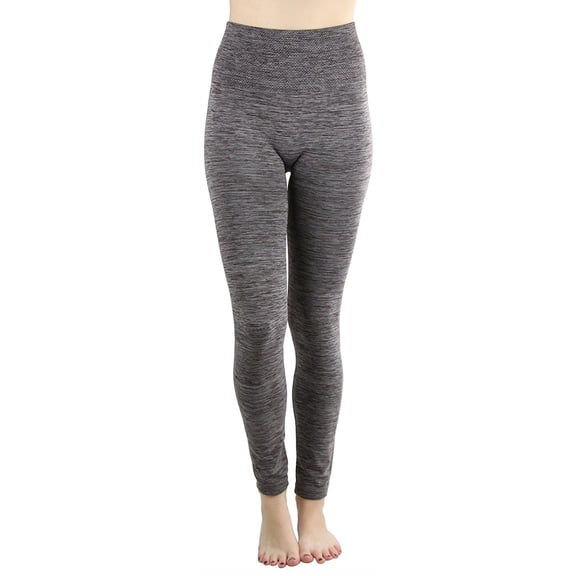 ToBeInStyle Women's Space Dye Fleece Ankle Length Leggings