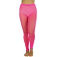 thumbnail image 1 of ToBeInStyle Women's Spandex Fishnet Cuffed Ankle Footless Tights - Hot Pink - One Size, 1 of 7