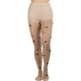 thumbnail image 1 of ToBeInStyle Women's Star Print Spandex Sheer Pantyhose - Beige/Black - One Size, 1 of 6