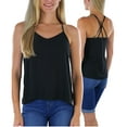 thumbnail image 1 of ToBeInStyle Women's Strappy Back V-Neck Camisole Top, 1 of 6