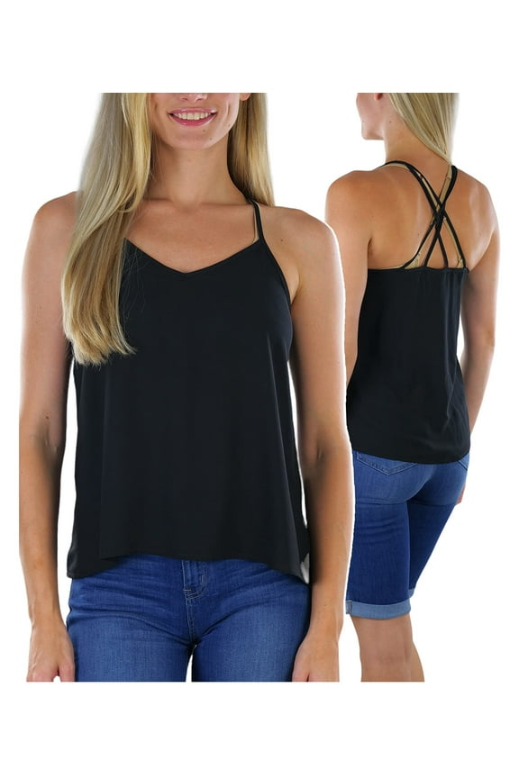 Women's Strappy Back V-Neck Camisole Top