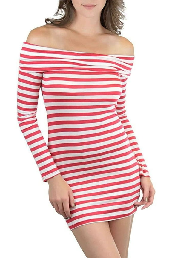 Women's Striped Off-The-Shoulder Top