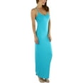 thumbnail image 1 of ToBeInStyle Women's Thin Strap Racerback V-Neck Maxi Dress, 1 of 5