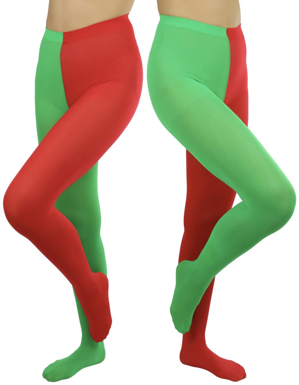 PRETYZOOM Medias De Bufón De Dos Tonos Para Mujer – Pantys A Rayas Blanco Y Negro – Disfraz De Carnaval, Navidad Y Halloween – Cómodas Y Elásticas – Talla Única