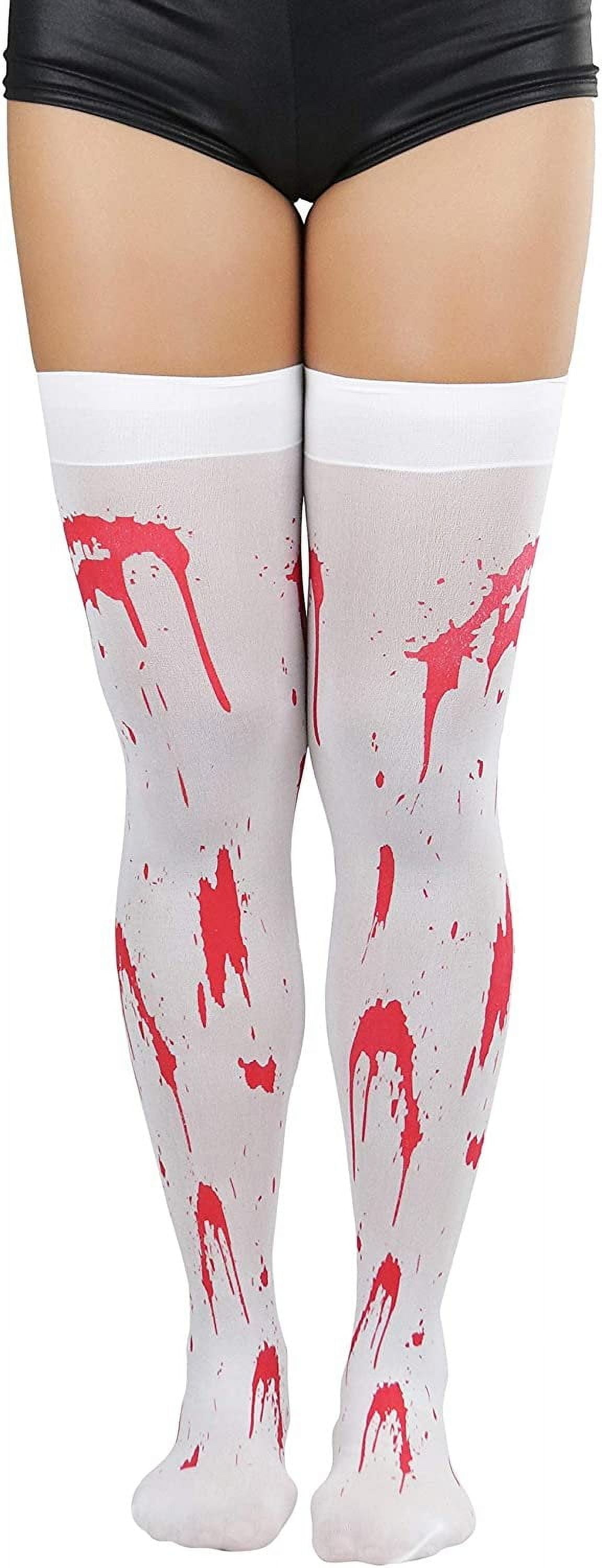 Adult Women's Bloody Zombie Thigh Highs main image 1