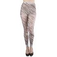 thumbnail image 1 of ToBeInStyle Women's Zebra Print Fishnet Footless Opaque Tights, 1 of 5