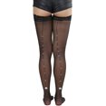 thumbnail image 1 of ToBeInStyle Womens Beautiful and Classy Rhinestone Backseam Sheer Stockings - Black - One Size, 1 of 4