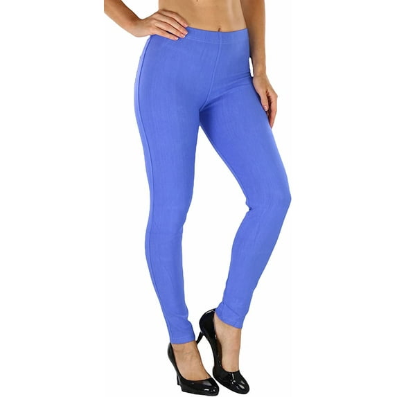 ToBeInStyle Womens Easy Pull-On Denim Skinny Fit Comfort Stretch Leggings Jeggings