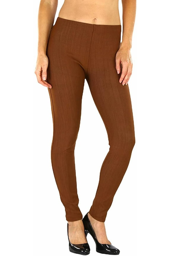 Womens Easy Pull-On Denim Skinny Fit Comfort Stretch Leggings Jeggings