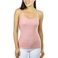 thumbnail image 1 of ToBeInStyle Womens Essential Ribbed Racerback Versatile Layering Cotton Blend Tank Top, 1 of 5