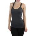 thumbnail image 1 of ToBeInStyle Womens Essential Ribbed Racerback Versatile Layering Cotton Blend Tank Top, 1 of 4