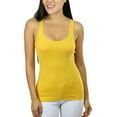 thumbnail image 1 of ToBeInStyle Womens Essential Ribbed Racerback Versatile Layering Cotton Blend Tank Top, 1 of 5