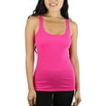thumbnail image 1 of ToBeInStyle Womens Essential Ribbed Racerback Versatile Layering Cotton Blend Tank Top, 1 of 3