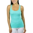 thumbnail image 1 of ToBeInStyle Womens Essential Ribbed Racerback Versatile Layering Cotton Blend Tank Top, 1 of 5
