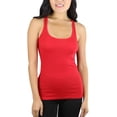 thumbnail image 1 of ToBeInStyle Womens Essential Ribbed Racerback Versatile Layering Cotton Blend Tank Top, 1 of 5