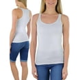 thumbnail image 1 of ToBeInStyle Womens Essential Ribbed Racerback Versatile Layering Cotton Blend Tank Top, 1 of 7