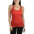 thumbnail image 1 of ToBeInStyle Womens Essential Ribbed Racerback Versatile Layering Cotton Blend Tank Top, 1 of 4