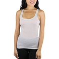 thumbnail image 1 of ToBeInStyle Womens Essential Ribbed Racerback Versatile Layering Cotton Blend Tank Top, 1 of 4
