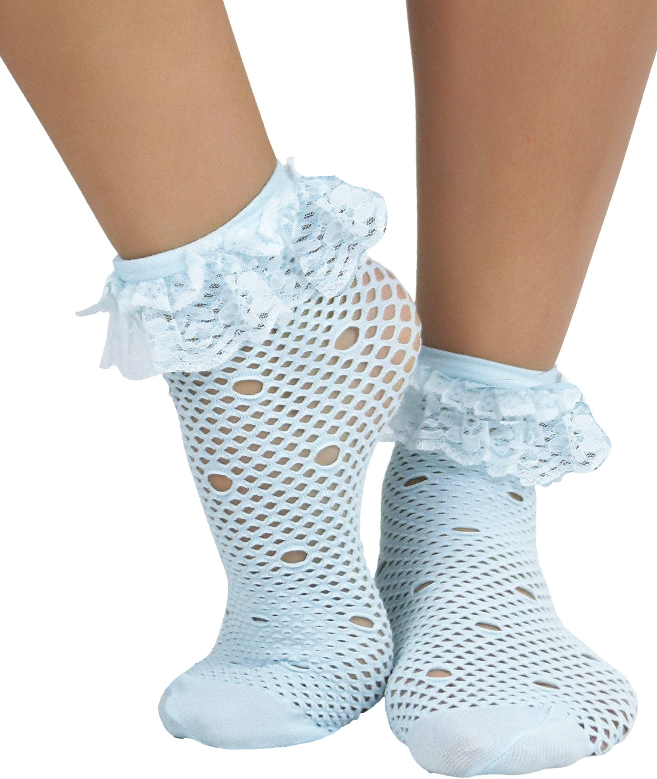 Net Style Socks ToBeInStyle Womens Fancy Round Net Pattern Anklet Fashion Socks w ...