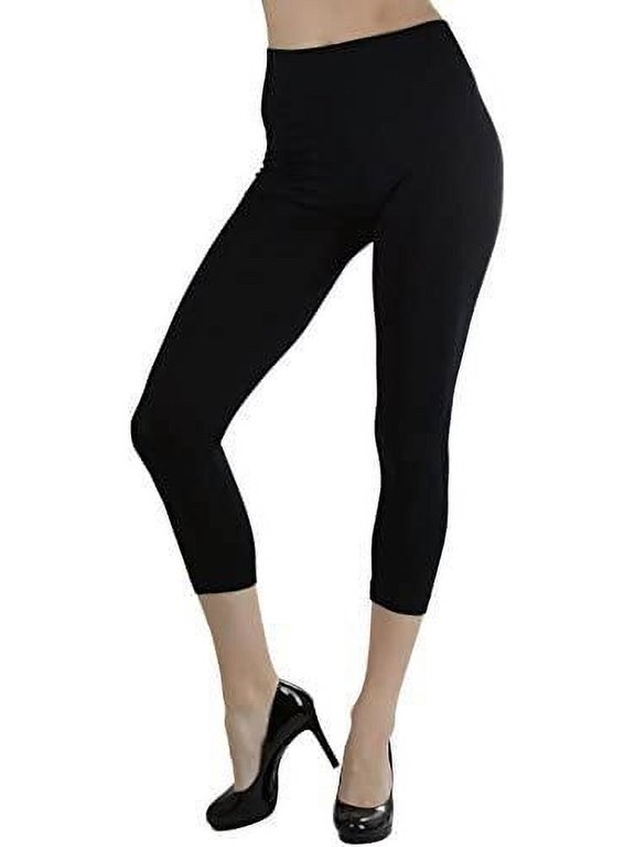 Womens Footless Classic Seamless Style Elastic Microfiber Lightweight Stretch Leggings