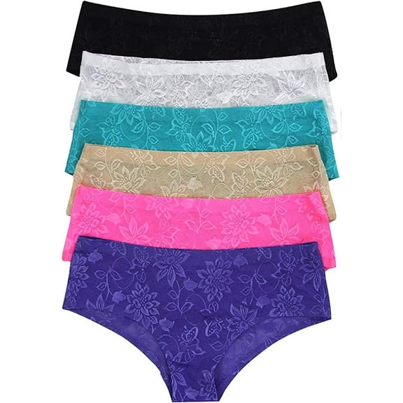 ToBeInStyle Womens Pack of 6 Comfortable No Panty Line Laser Cut Panties - S to 3XL