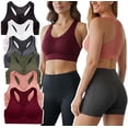 thumbnail image 1 of ToBeInStyle Womens Pack of 6 Comfortable and Supportive Racerback Sports Bras, 1 of 6
