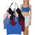 thumbnail image 1 of ToBeInStyle Womens Pack of 6 Non-Padded Adjustable Strap Bras - One Size, 1 of 8