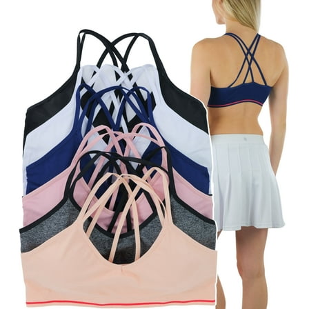 ToBeInStyle Womens Pack of 6 Non-Padded Adjustable Strap Bras