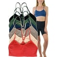 thumbnail image 1 of ToBeInStyle Womens Pack of 6 Non-Padded Adjustable Strap Bras, 1 of 5