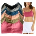 thumbnail image 1 of ToBeInStyle Womens Pack of 6 Seamless Lace Trim Bras, 1 of 7