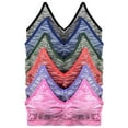 thumbnail image 1 of ToBeInStyle Womens Pack of 6 Wire Free Padded Sports Bralettes, 1 of 7