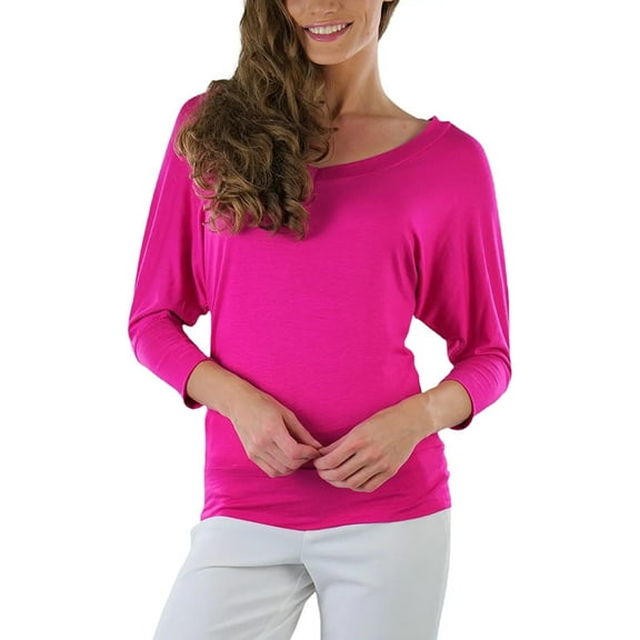 ToBeInStyle Womens Relaxed Fit Dolman Blouse Top Soft Feel