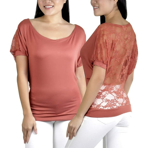 ToBeInStyle Womens Relaxed Fit Dolman Blouse Top Soft Feel