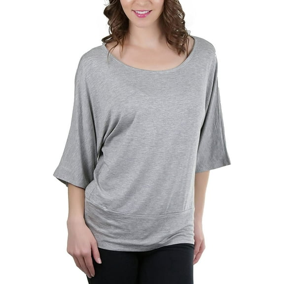 ToBeInStyle Womens Relaxed Fit Dolman Blouse Top Soft Feel