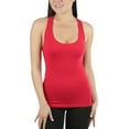 thumbnail image 1 of ToBeInStyle Womens Ribbed Seamless Racerback Scoop Neck Tank Tops, 1 of 5