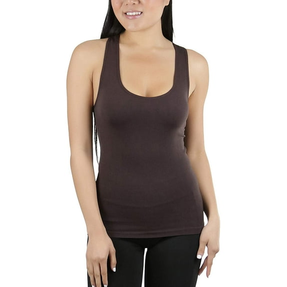 ToBeInStyle Womens Ribbed Seamless Racerback Scoop Neck Tank Tops