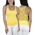 thumbnail image 1 of ToBeInStyle Womens Seamless Lace Racerback Tank Tops, 1 of 4