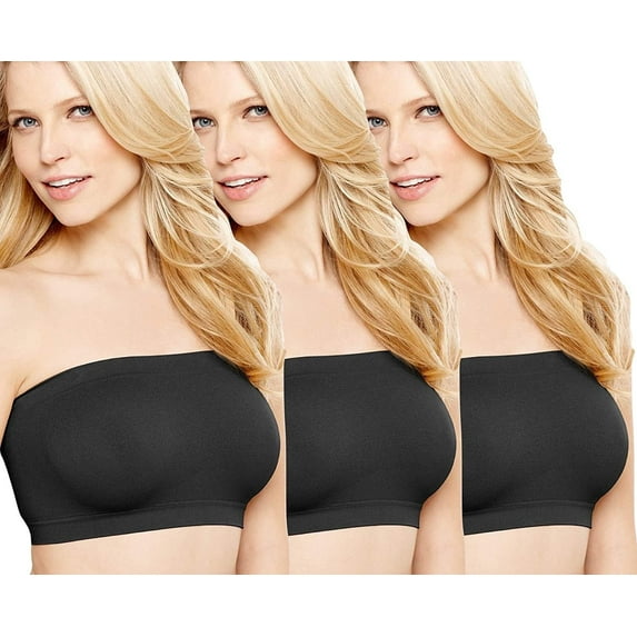 ToBeInStyle Women’s Seamless Microfiber Bandeau Strapless Tube Top Bras Wire Free No Pad
