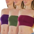 thumbnail image 1 of ToBeInStyle Womens Seamless Microfiber Bandeau Strapless Tube Top Bras Wire Free No Pad, 1 of 4