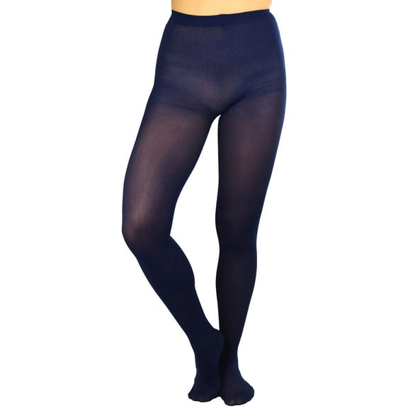 ToBeInStyle Women's Opaque Full Footed Panty Hose Leggings Tights Hosiery - Navy - One Size: Regular