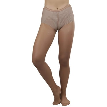 ToBeInStyle Womens Timelessly Classic Professional Fishnet Tights - Light Toast - One Size Plus